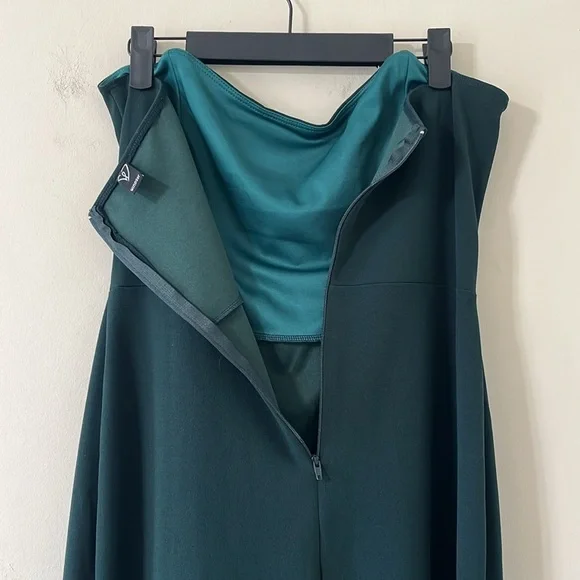 Windsor Kaia Strapless High Slit Formal Dress Hunter Green Size XL - Picture 9 of 11